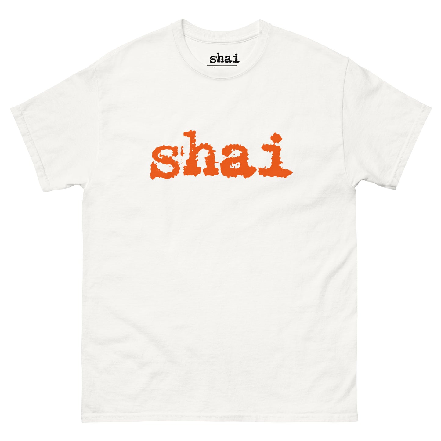 Shai | Orange Logo & Hieroglyphics Unisex Tee